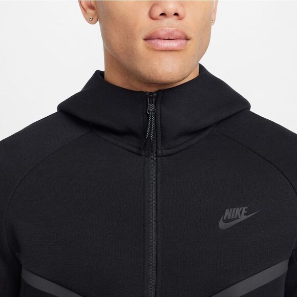 Nike Tech Fleece Windrunner Hoodie Full Zip Sportswear Triple Black Men's XL New - Picture 6 of 16